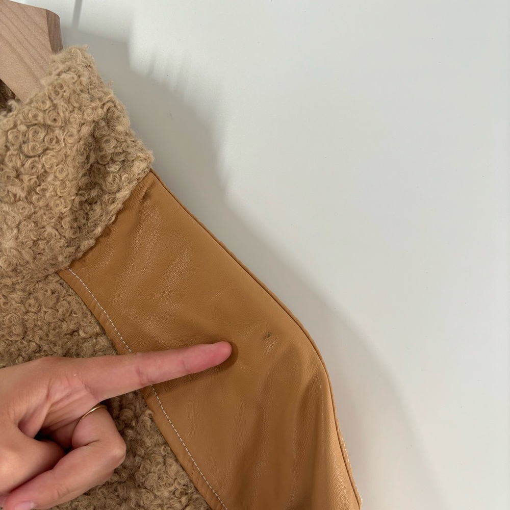 Staud Scrabble Patchwork-Effect Faux Shearling Co… - image 4